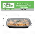 thumbnail image 3 of 38 oz Reusable Food Storage 100 Pack Containers with Lids by EcoQuality – Rectangular BPA Free Freezer, Microwave & Dishwasher Safe – Airtight & Watertight Stackable, Lunch Meal Prep, To-Go, Bento, 3 of 3