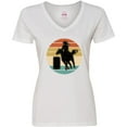 thumbnail image 3 of Inktastic Rodeo Barrel Racing Cowgirl Women's V-Neck T-Shirt, 3 of 5