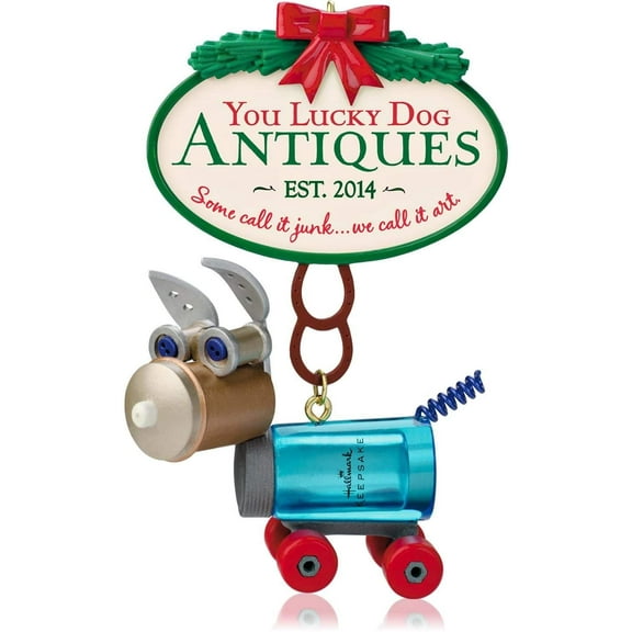 Hallmark 2014 You Lucky Dog Antiques Ornament