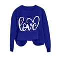 thumbnail image 4 of Meichang Sweat-Shirt de la Saint-Valentin pour Femmes, Col Rond, Graphique Cœur d'Amour, Coupe Ample, Manches Longues, Mignon, 4 of 4