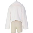 thumbnail image 4 of YDFCWXW Womens Winter Outerwear Fur Long Sleeve Crop Jacket Shaggy Coat Open Front Cardigans White, S, 4 of 7
