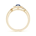 thumbnail image 2 of ANGARA Natural Blue Sapphire Engagement Ring with Diamonds in 14K Yellow Gold for Women (Size-8x4mm) | September Birthstone, Anniversary, Jewelry Gift for Women | Natural Sapphire Ring, 2 of 10