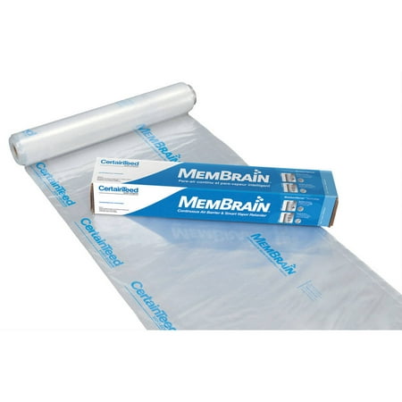 Certainteed 902010 10' x 100' MemBrain Continuous Air Barrier And Smart Vapor (Best Vapor Barrier For Crawl Space)