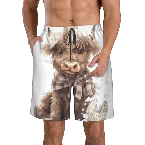 Balery C Traje de Baño Estilo Hawaiano para Hombre, Shorts de Secado Rápido con Bolsillos-XX-Large