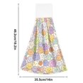 thumbnail image 2 of Haosy 2 Pack Kitchen Wash Cloths with Hanging Loops Absorbent Absorbent Quick Drying Hand Towels, Cute Cartoon Cloud, 2 of 7