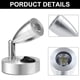 thumbnail image 4 of Luz de lectura LED ajustable de color blanco cálido, 12 V, aluminio plateado, 1 W, con interruptor de botón, perfecta para iluminación interior de autocaravanas (1 unidad), 4 of 5