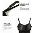 COMFREE Women's Camisole with Built in Padded Bra Adjustable Spaghetti