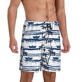 thumbnail image 2 of Wukai Palm Tree Men’s Short Pajama Pants With Pockets Soft Sleep Pj Shorts for Men-Medium, 2 of 6