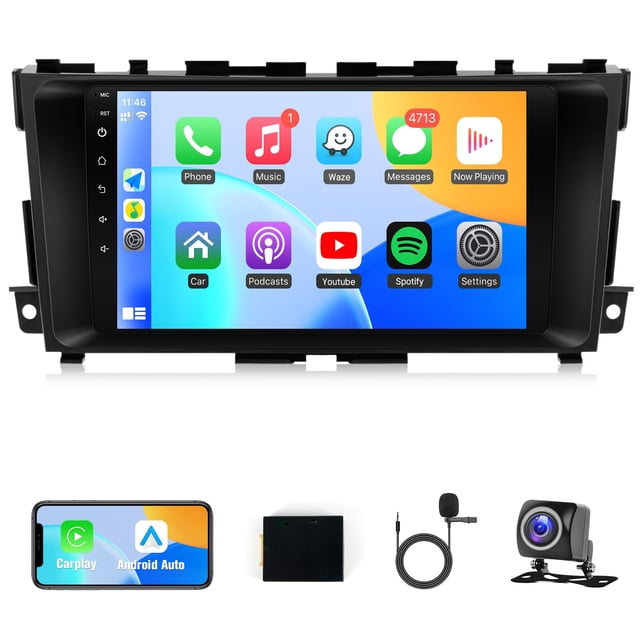 Estéreo de coche Naifay IPS Touch de 9 pulgadas para Nissan Altima 2013-18