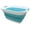 White/Bright Blue, variant on SAMMART 31L (8.1 Gallon) Collapsible Plastic Laundry Basket - Foldable Pop Up Storage Container-Portable Washing Tub-Space Saving Hamper/Basket, Water Capacity: 23L (6 Gallon)