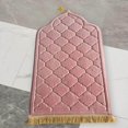 thumbnail image 4 of Portable Prayer Mat Collectible Floor Carpet Muslims Mat Rugs for Father Area Father Day Rugs for Cafe Bar Indoor Pink, 4 of 9