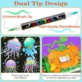 Acrylic Marker With Dual Brush Tips Dual Color,Automatic Ink Control ...
