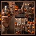 thumbnail image 4 of Halloween Wine Glasses, 15 Oz Stemless Wine Glasses, Halloween Party Drinking Glasses Clear Printed Glass Cup for Wine Cocktail Whiskey Holiday Home Party Use, 4 of 6