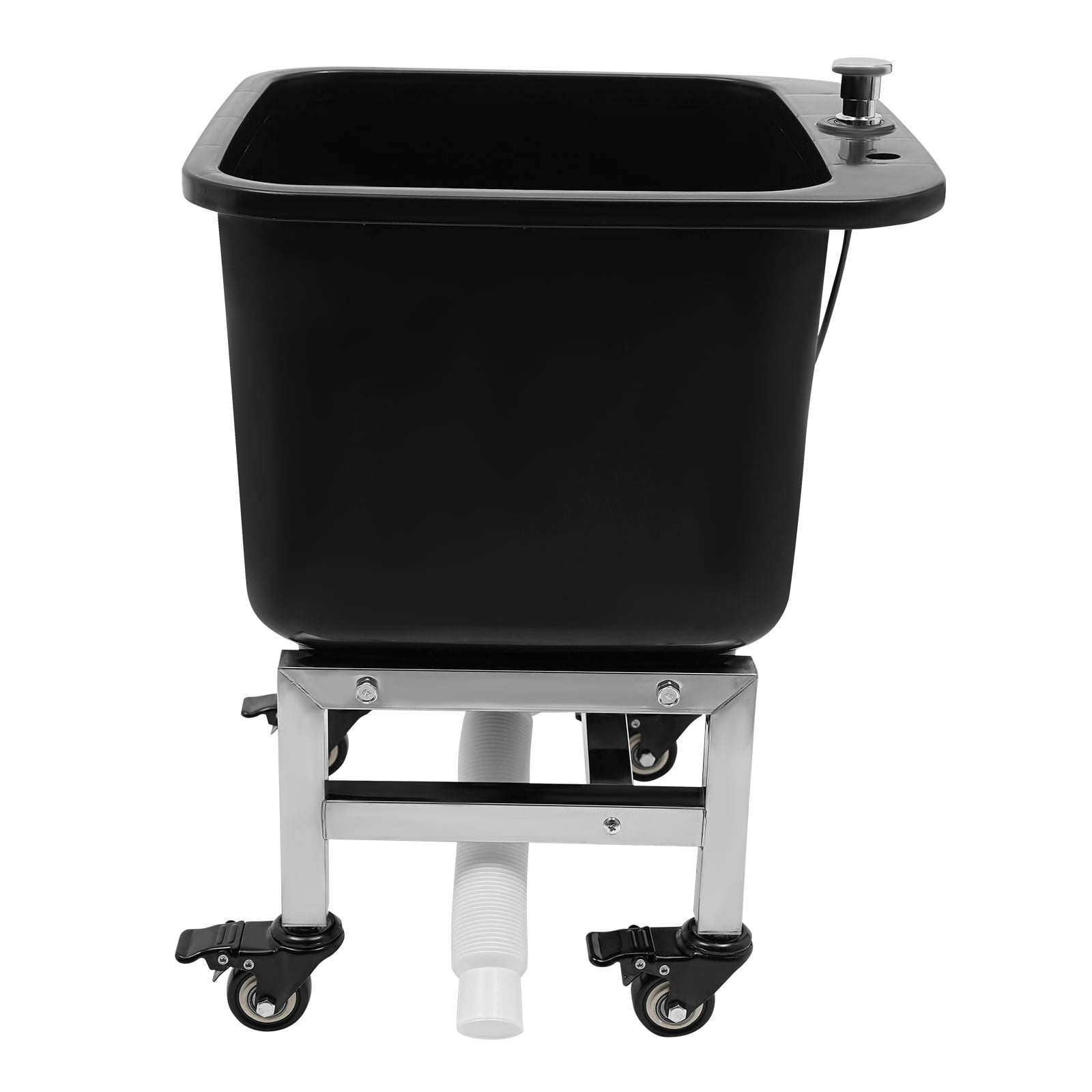 Freestanding Utility Sink Laundry Tub with&nbsp; Wheels, Raised Bottom, Smooth Edge, and Pop-Up Drain for Easy Mobility and Convenient Cleaning