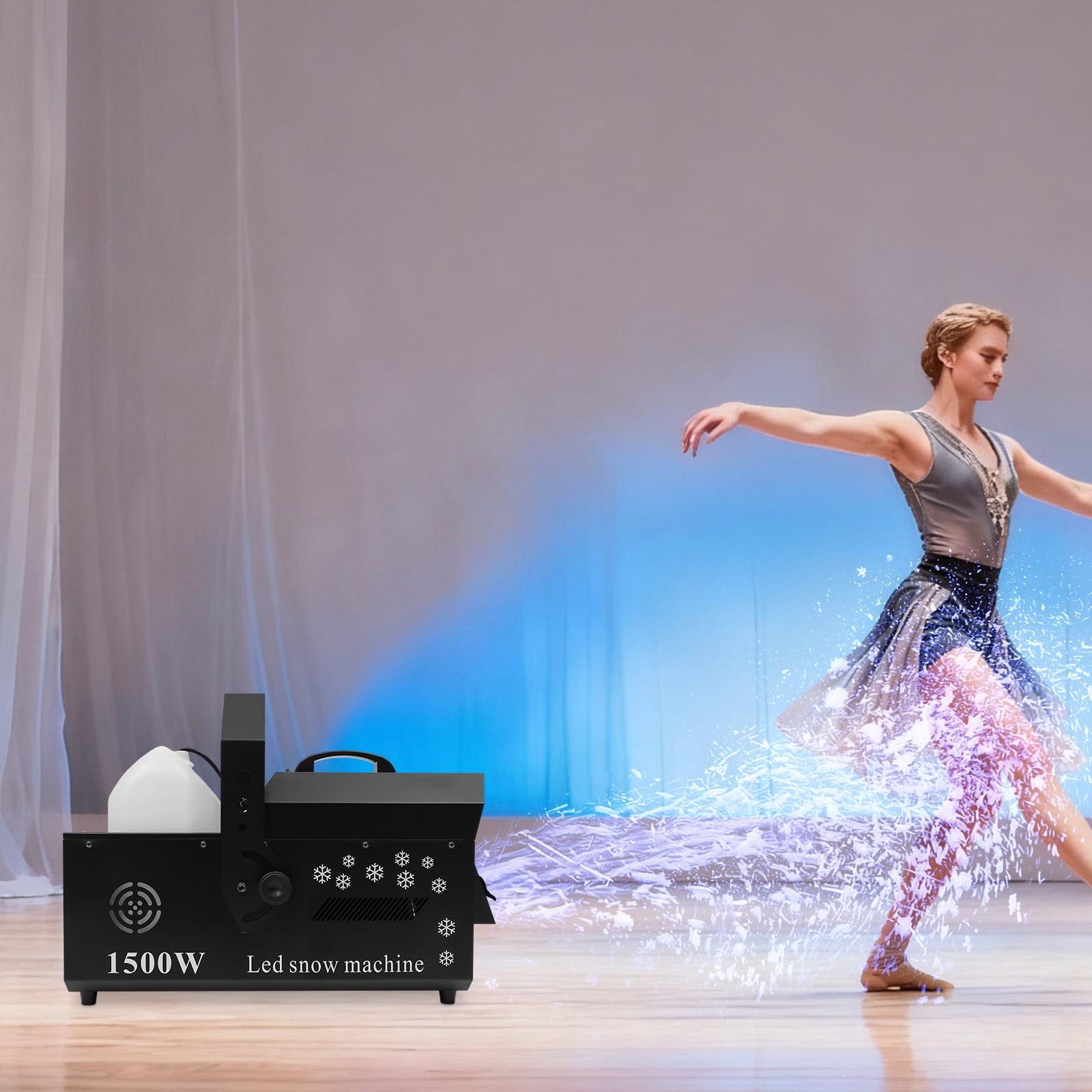 3-in-1 LED Snowflake Machine, Remote Control DMX Snow Machine, LED Snow Maker Machine