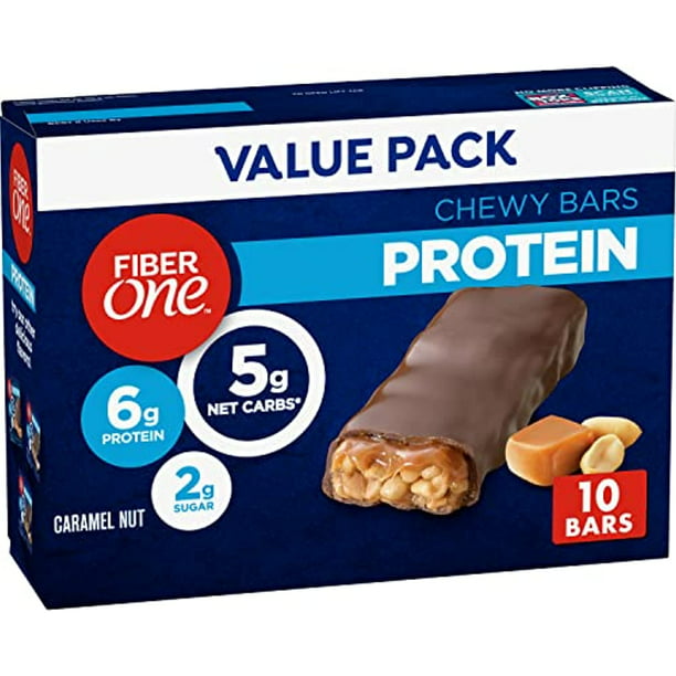 Fiber One Chewy Protein Bars, Caramel Nut, Value Pack, 10 Ct - Walmart.com