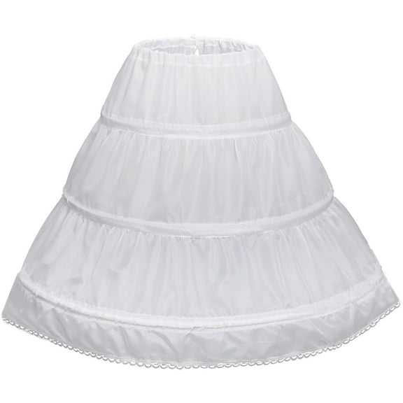 3 Hoops Petticoat Full Slip Ball Gowns Crinoline Skirts Skirt Underskirt Flower Fluffy