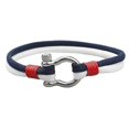 thumbnail image 3 of Pulsera de paracord con dije de moda, estilo azul marino, cuerda trenzada de acero inoxidable, 2, 3 of 4