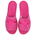thumbnail image 3 of LAVRA Women's Terry Slippers Open Toe House Shoes Fuzzy Slip On Slides, 3 of 4