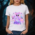 thumbnail image 5 of TOWED22 Halloween Shirts Women Cute Ghost Graphic T-Shirts Funny Spooky Ghost Print Tee Fall Halloween Holiday Casual Tops(White,M), 5 of 8