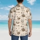 thumbnail image 4 of Fotbe Retro Rooster Camisa Hawaiana para Hombre Unisex – Camisa Casual de Verano con Botones de Manga Corta de Algodón y Lino,Medium, 4 of 7