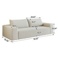 thumbnail image 2 of SEENYOO 71" Boneless Couch, White Couches for Living Room, 3-Seater Corduroy Loveseat, Deep Seat & Comfy, No Assembly, Multi-Space Use, 2 of 15