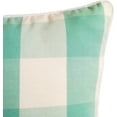 thumbnail image 3 of Pillow Cover, Aqua & Ivory White Large Gingham Checks, Plaid Couch Cushion Covers, 12 x 12 Buffalo Checks Cotton Pillow Cover, Blue Pillow Covers 12x12 inch (30x30 cm) - Aqua Plaid, 3 of 6