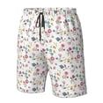 thumbnail image 4 of Balery Summer Floral Traje de Baño Estilo Hawaiano para Hombre, Shorts de Secado Rápido con Bolsillos-Medium, 4 of 6