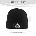 thumbnail image 3 of XMXT Winter Casual Beanie Hats for Men Women, I Hate Humans Slogan Print Unisex Adult Cap Warm Daily Knit Hat Skull Caps, Black, 3 of 9