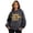 Dark Gray, variant on Women Black Wear Your Own Story Motivational Quote Graphic Hoodie with Drawstring Casual Pullover Sweatshirt