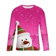 thumbnail image 4 of Blusas y camisas de manga larga y cuello redondo para hombre, informales, a la moda, con estampado navideño, cuello redondo, blusas de licra de manga larga para hombre., 4 of 5