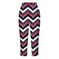 thumbnail image 4 of Odeerbi 4th of July Patriotic Beach Capris for Women 2025 Casual Drawstring Pants Summer Elastic Waist Independence Day Printed Cropped Pants Red, 4 of 5