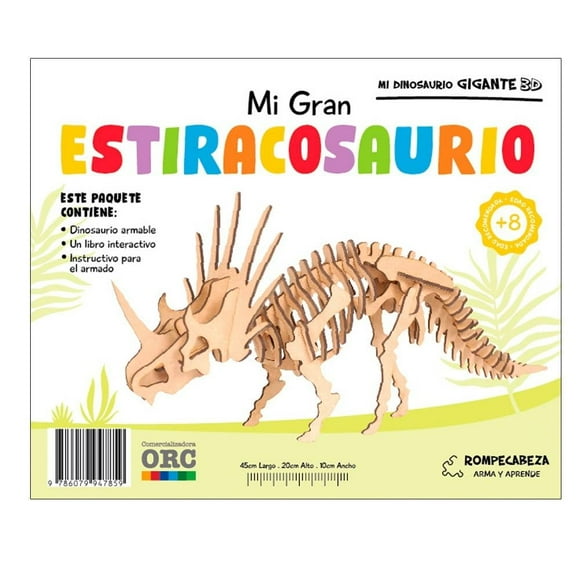 Mi Dinosaurio Gigante 3D Estiracosaurio ORC Varios Autores