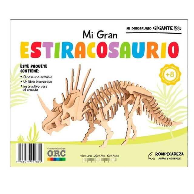 Mi Dinosaurio Gigante 3D Estiracosaurio ORC Varios Autores