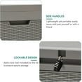 thumbnail image 5 of 60 Gallon Weather Resistant Resin Deck Box with Lockable Storage for Indoor Outdoor Use, 5 of 6