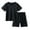 Black summer set M11, variant on CZHQWE Boys Short Sets Boy Clothes Boys Loose Athletic Short-Sleeve Shirt And Active Shorts Set 10-11 Years