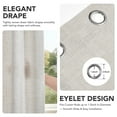 thumbnail image 6 of Deconovo Linen Textured Sheer Curtains, Grommet Top Window Panels, Natural, 52"x63", 2 Panels, 6 of 11