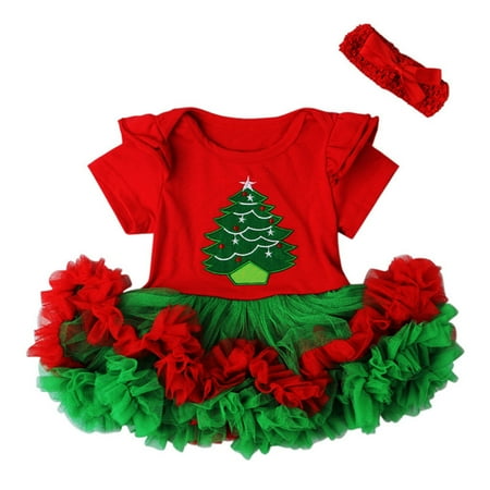 

Xmas Baby Girls Short Sleeve Cartoon Dress Romper with Headbands Christmas Set 2PCS Receiving Blanket Set Girl Baby Girl Receiving Blanket and Headband Baby Flower Bath Bows for Baby Girls Matching