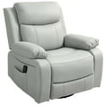 thumbnail image 1 of HOMCOM Recliner Chair, Reclining Chair with 8 Vibration Massage, Light Grey, 1 of 10