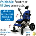 thumbnail image 4 of Majestic Buvan Electric Wheelchair, Folding Lightweight Wheelchairs, Motorized Wheel Chair, 17.5″ Wide Seat, 20AH Battery 17+ Miles Range, 310 Lbs Weight Capacity, 4 of 6