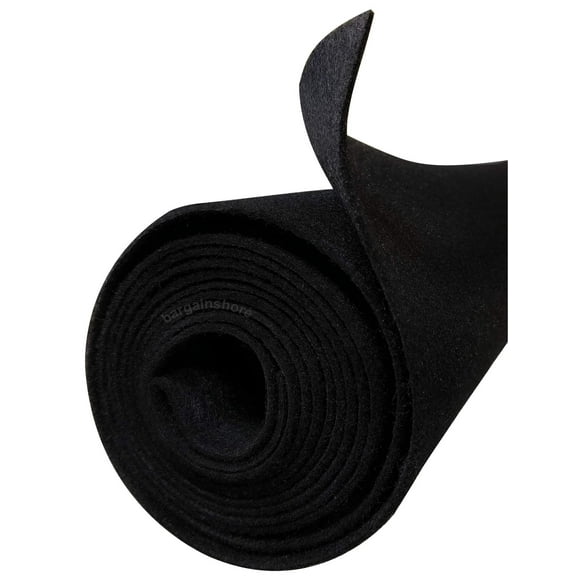 Polymat 3 FEET * 4 FEET Black 3'X4' Latex Backed Felt Fabric Roll 1 Yard Multipurpose Mat Nonwoven Felt Fabric Sheet