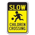 thumbnail image 1 of SignMission Panneau en Aluminium 12 x 18 Po. Lent pour Enfants, 1 of 1