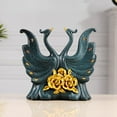thumbnail image 3 of Estatua de cisne moderna, figura de resina, escultura animal, arte artesanal, coleccionable para Azul, 3 of 9