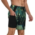 thumbnail image 2 of Fotbe Mystical Black Cat Fireflies Men’s Swim Trunks Quick Dry Swim Shorts Board Shorts with Mesh Lining-XX-Large, 2 of 9