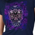 thumbnail image 2 of Hot Leathers GLR1563 Ladies Black Sugar Skull Bling T-Shirt Large, 2 of 2