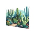 thumbnail image 2 of 8x12 inch Canvas Hanging Picture Cactus Garden Wall Art Home Decor,Classic Yard Garden Decor Accessory,Family Bedroom,Living Room,Kitchen,Garden Wall Art Picture Canvas,Gift For Cactus Lover, 2 of 6