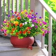 thumbnail image 3 of 12 Bundles Artificial Fake Flowers Outdoor UV Resistant Plastic Flowers Faux Greenery for Indoor Outside Hanging Plants Garden Porch Window Box Home Decor, 3 of 6