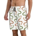 thumbnail image 2 of Naloa Hand Drawn Snake Men's Beach Shorts, Surfing shorts, Swim trunks, Quick Dry Swim Trunks for Surfing Beach Fun - Large, 2 of 9