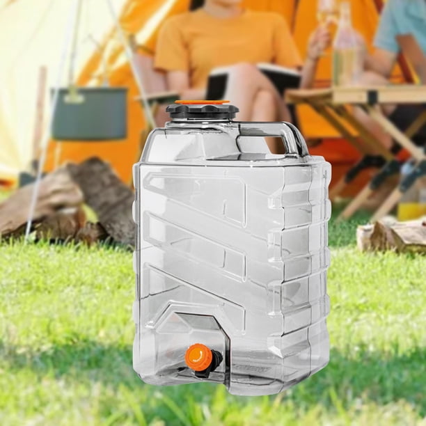 Cubo de agua para acampar, contenedor de gran capacidad, de policarbonato de grado alimenticio, a prueba de fugas. 24 litros
