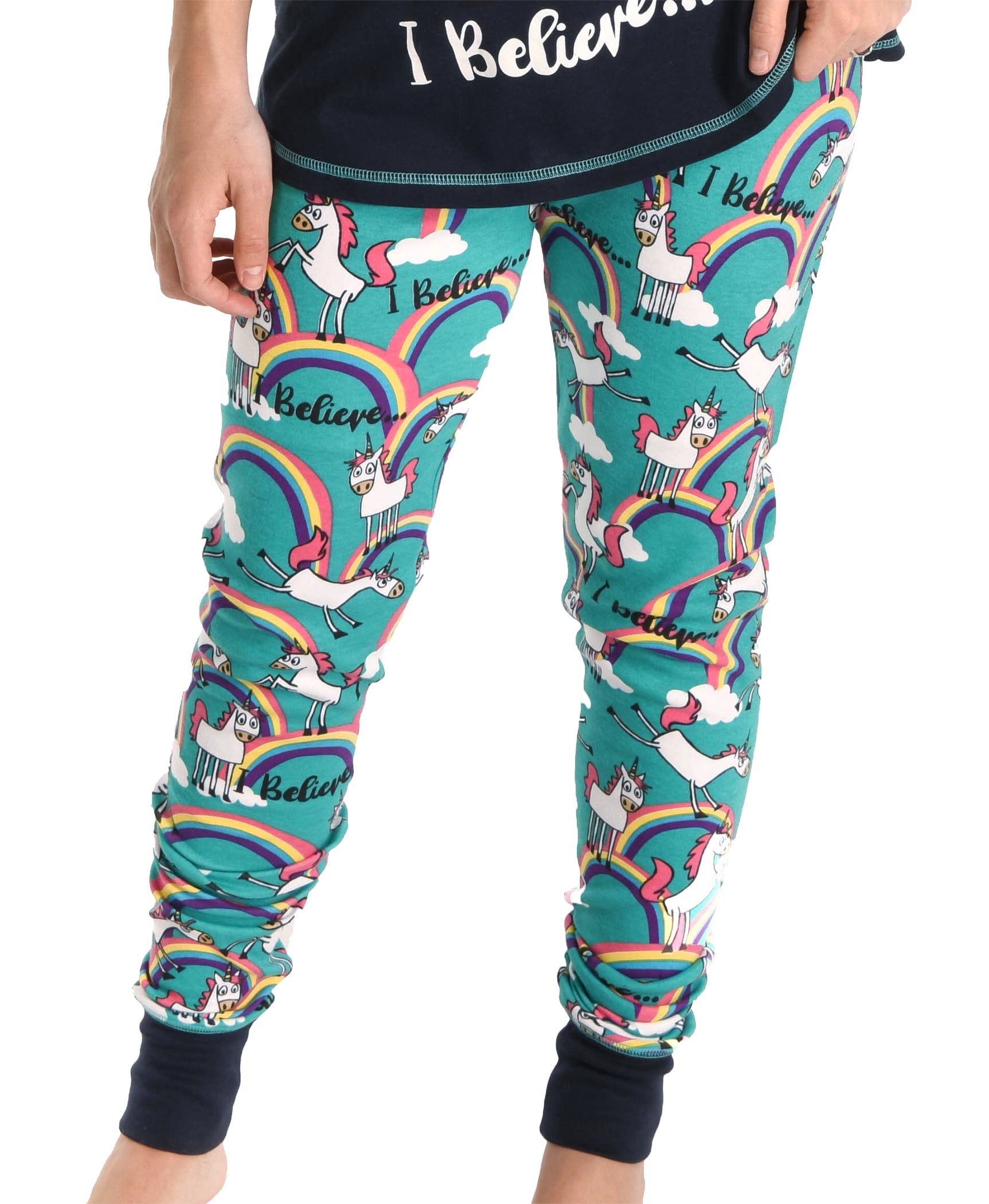 Lazy One I Believe Unicorn Lazyone Women S Leggings And Tees Pajama Separates Cozy Loungewear For Women Medium Walmart Com Walmart Com